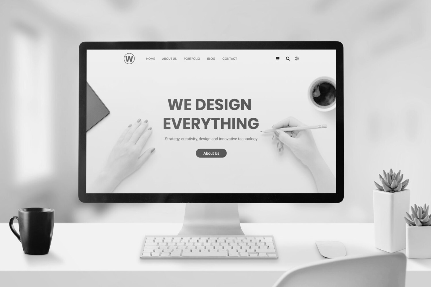 Umsetzung von Webdesign und Hosting.